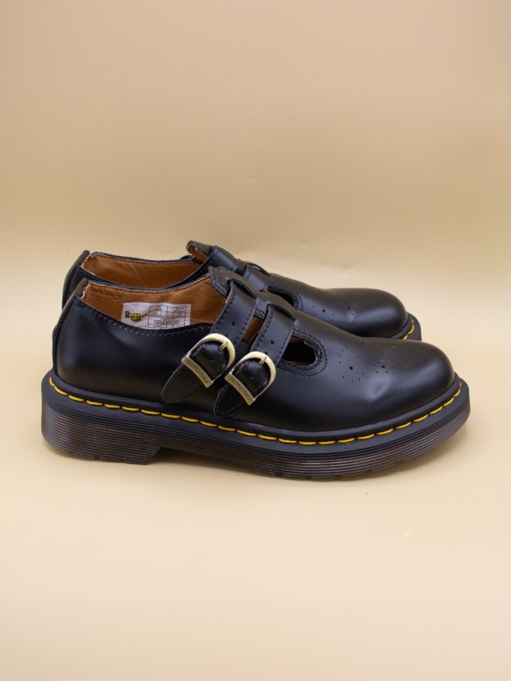 DR. MARTENS 8065 Smooth Black Leather Mary Jane Shoes Women’s Size 9 - Picture 3 of 9